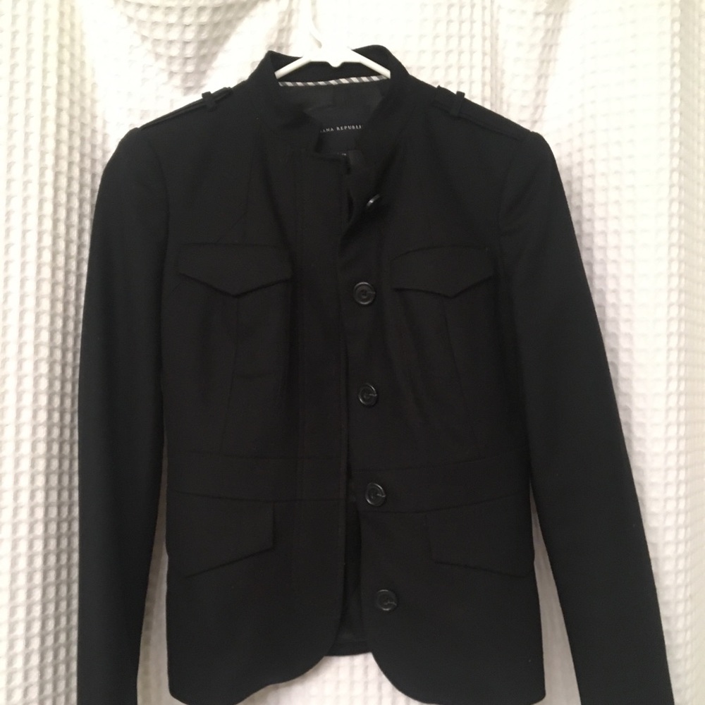 Black banana republic military jacket